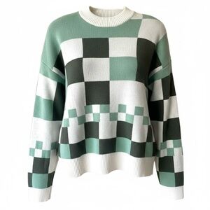 SONG OF STYLE checkered sweater size x-large